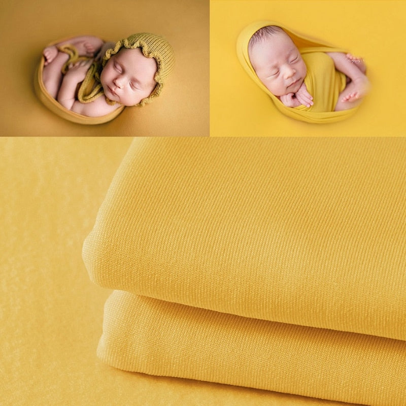 Fotorekvisitter til baby – sæt med svøb og baggrundstæppe