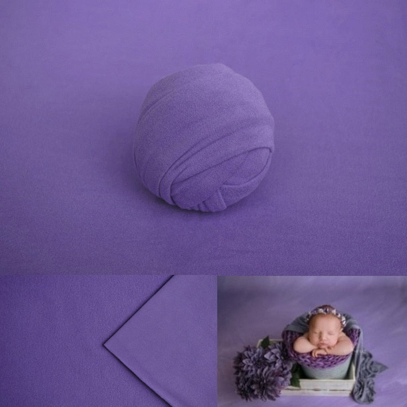 Fotorekvisitter til baby – sæt med svøb og baggrundstæppe