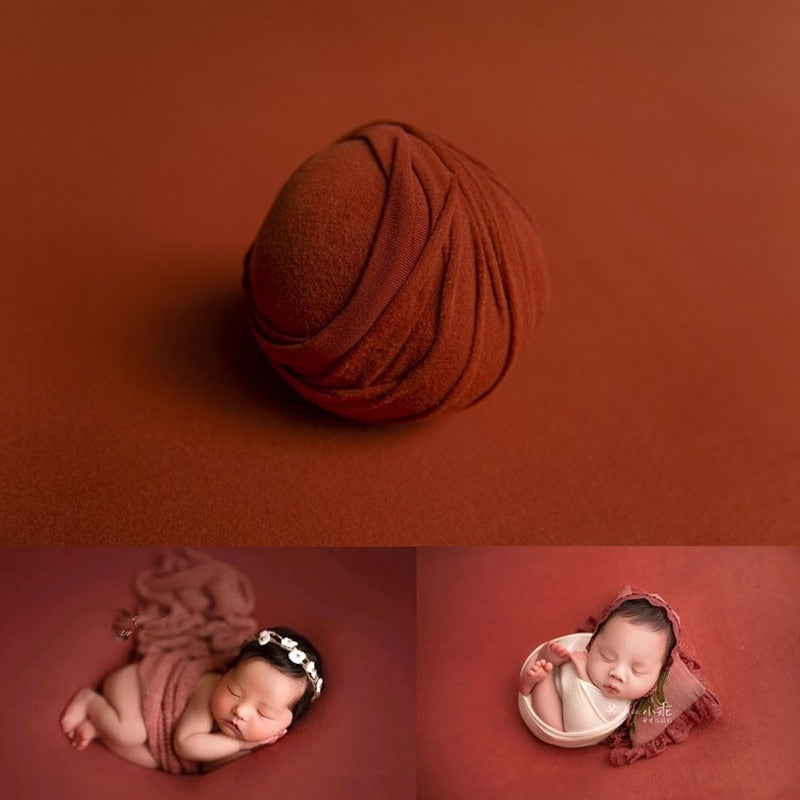 Fotorekvisitter til baby – sæt med svøb og baggrundstæppe