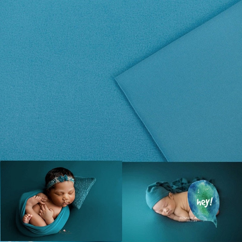 Fotorekvisitter til baby – sæt med svøb og baggrundstæppe