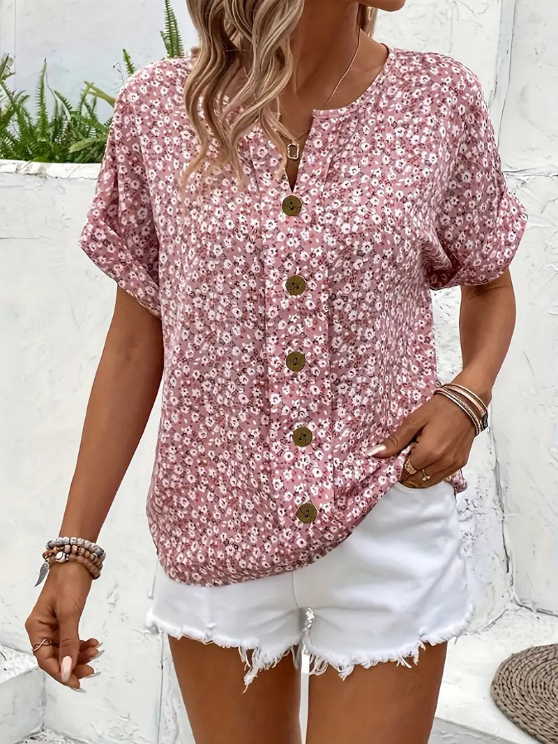 Gennemknappet damebluse