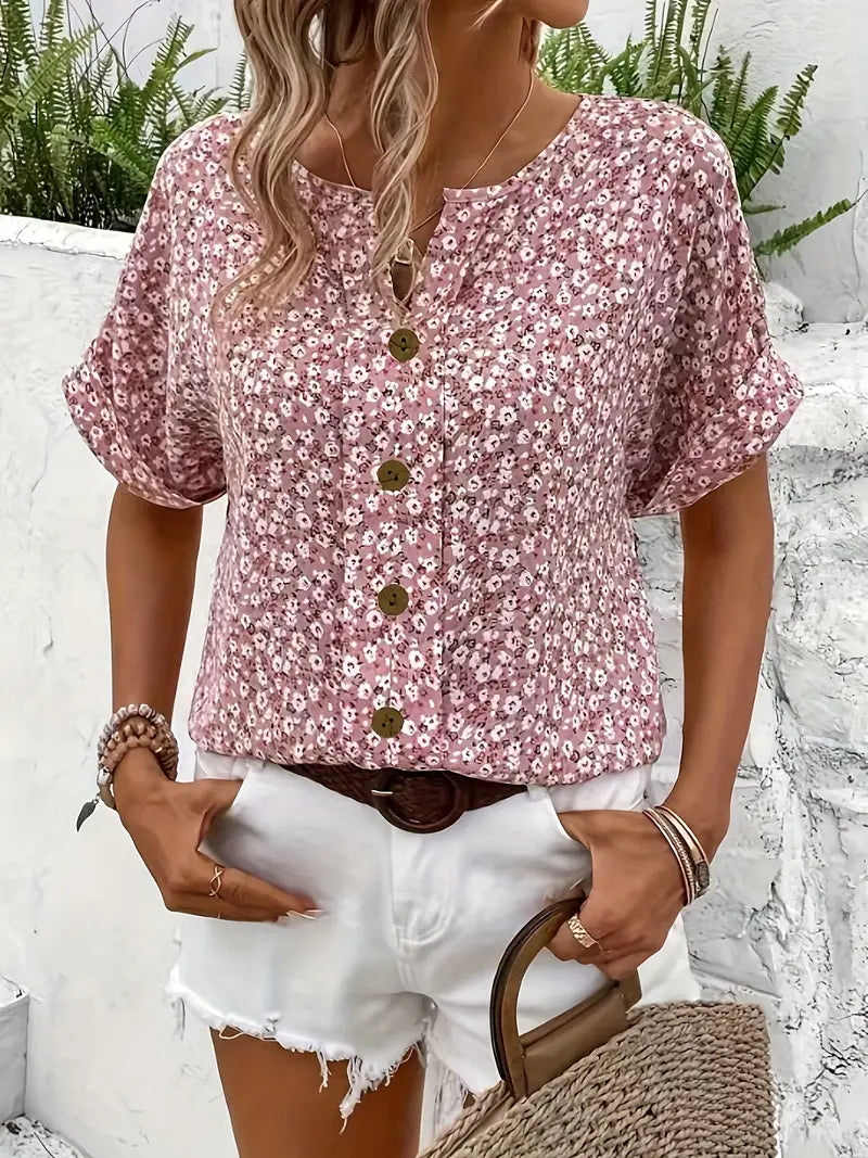 Gennemknappet damebluse
