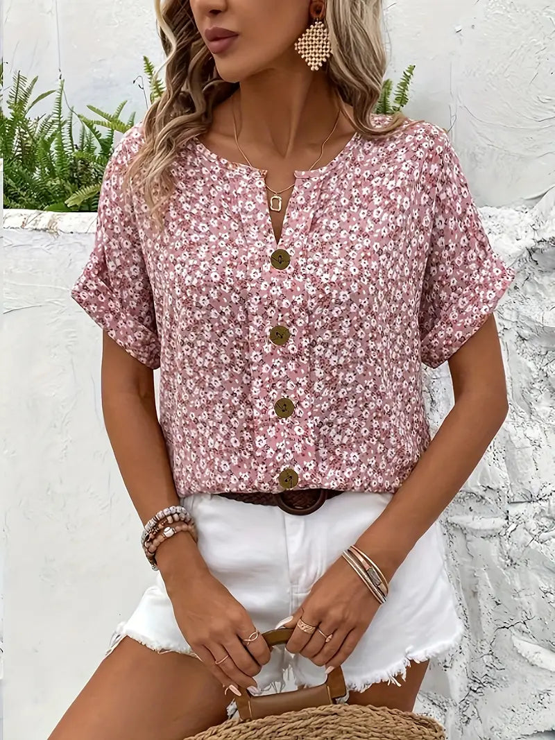 Gennemknappet damebluse