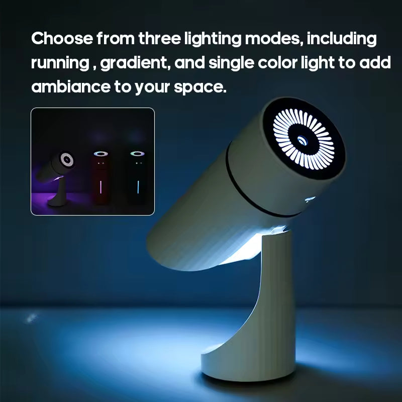 Genopladelig ultralyds-rejseluftfugter med LED-lys