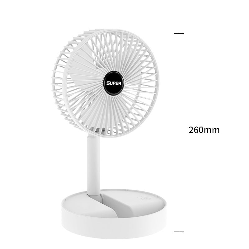 Genopladelig ventilator - vippebar og kraftfuld