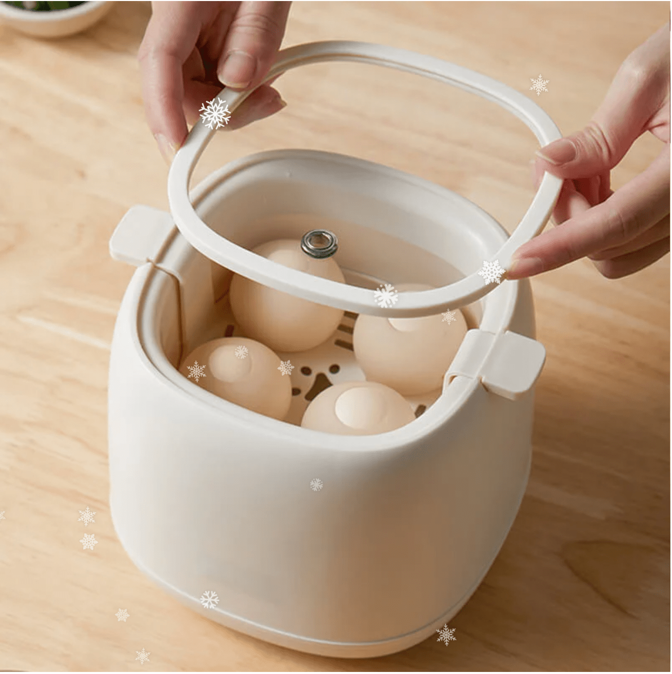 Æggekoger med seks programmer – hurtig og præcis tilberedning – perfekt til hverdagsbrug