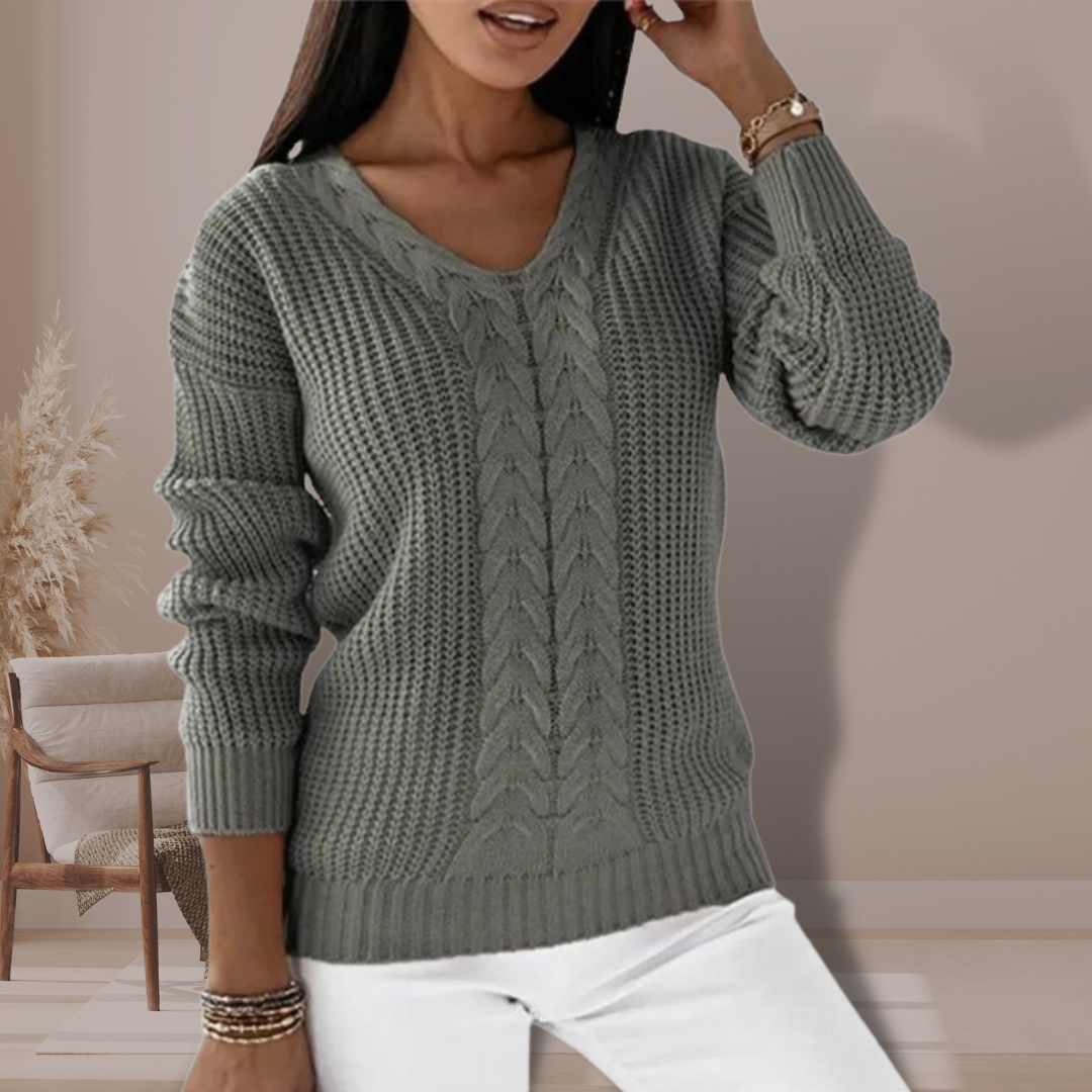 Glatstrikket sweater til damer - Ideel til efteråret