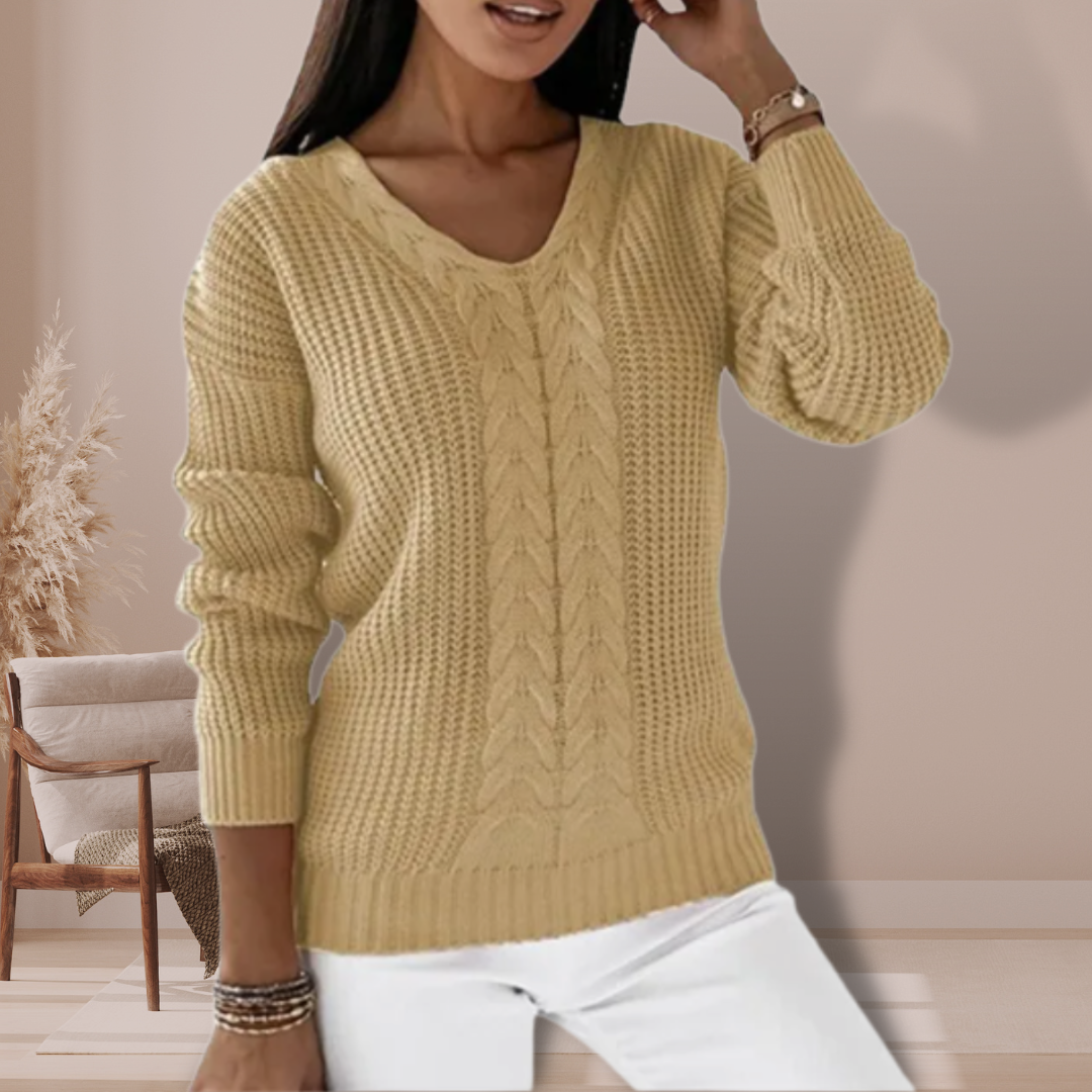 Glatstrikket sweater til damer - Ideel til efteråret