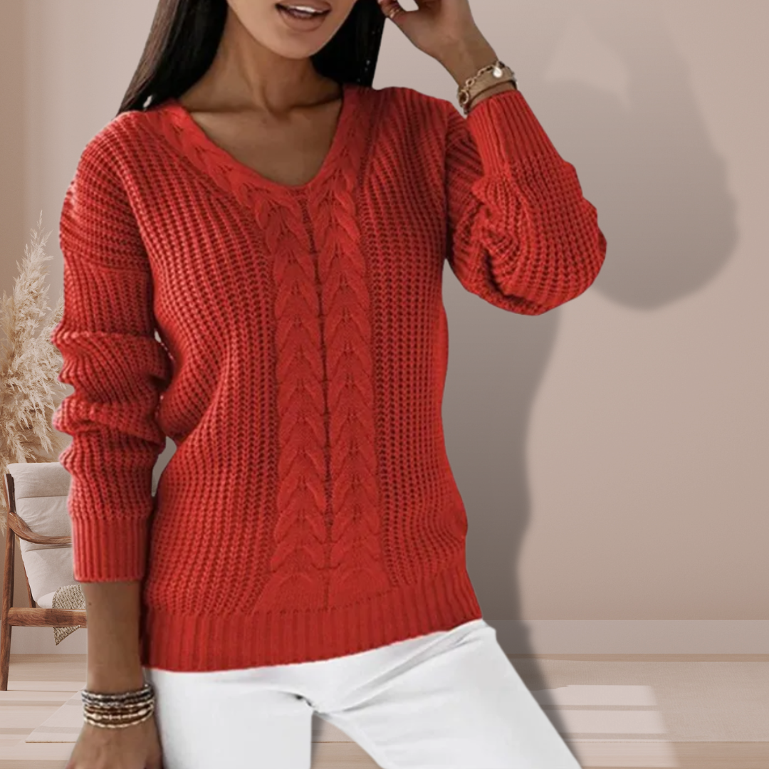 Glatstrikket sweater til damer - Ideel til efteråret