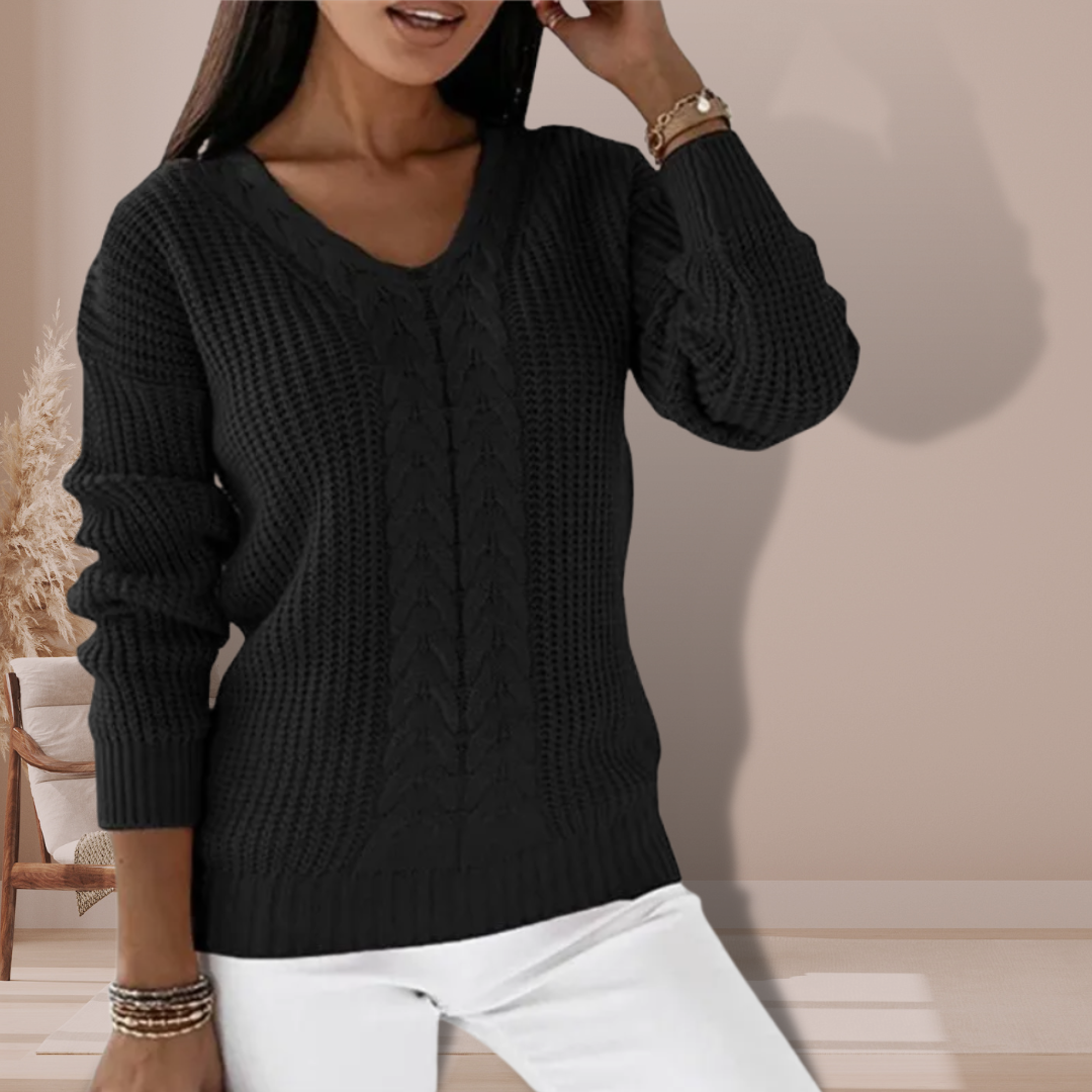 Glatstrikket sweater til damer - Ideel til efteråret