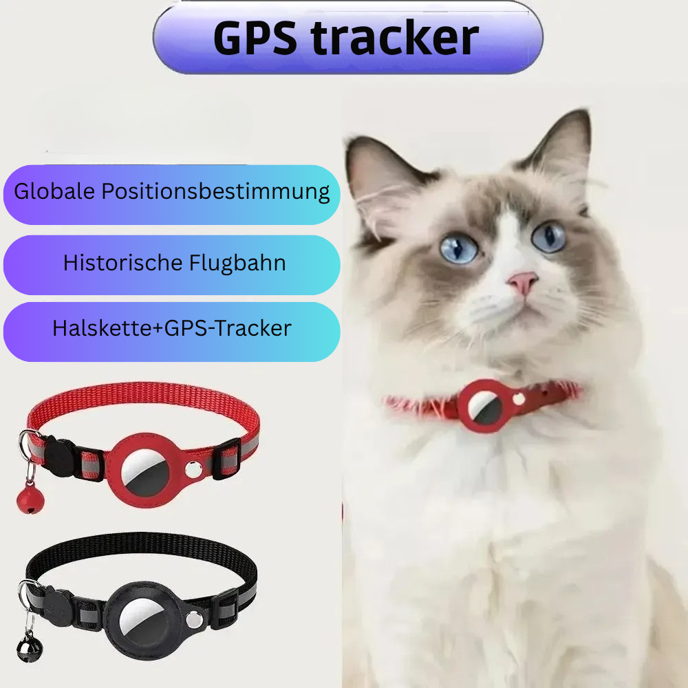 GPS-trackerhalsbånd til hund og kat - realtidsplacering
