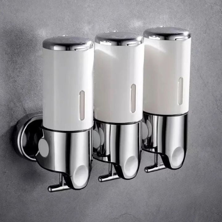 Højkvalitets væghængt sæpedispenser med elegant design i rustfrit stål