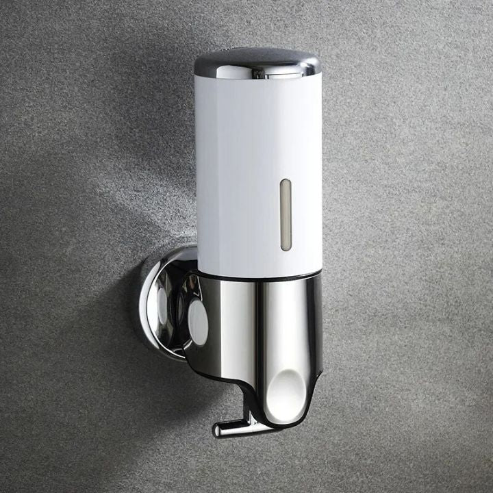 Højkvalitets væghængt sæpedispenser med elegant design i rustfrit stål