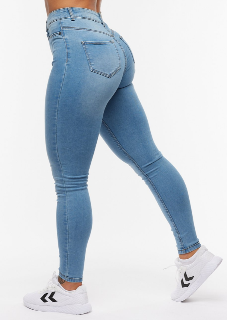 Højtajlede skinny jeans til kvinder