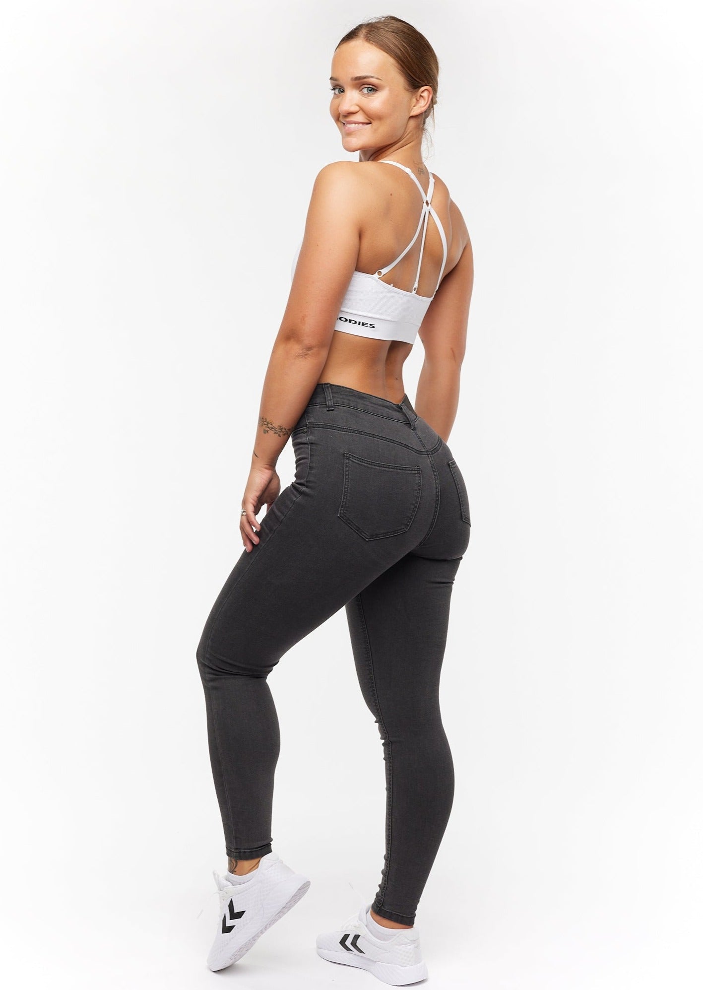 Højtajlede skinny jeans til kvinder