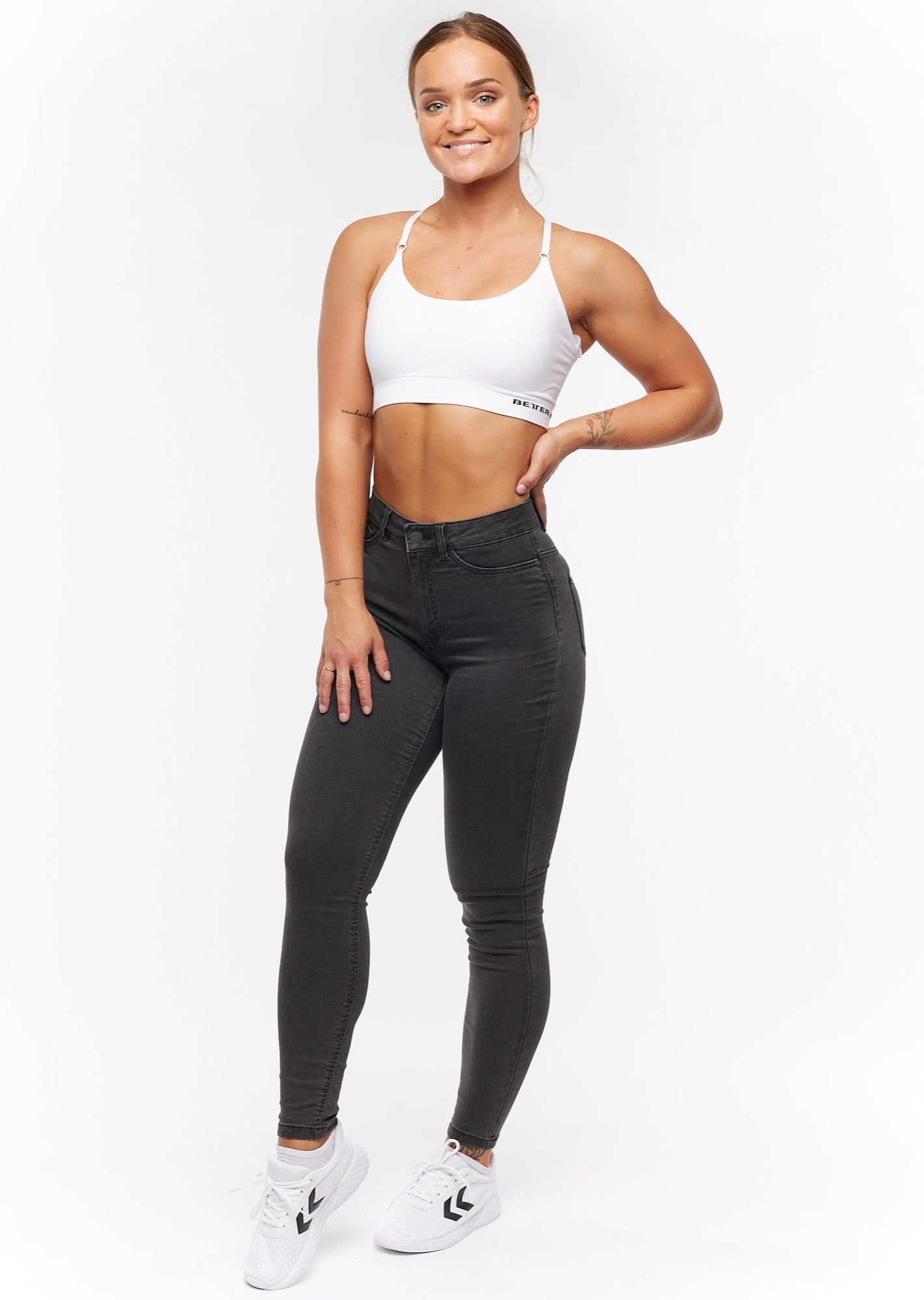 Højtajlede skinny jeans til kvinder