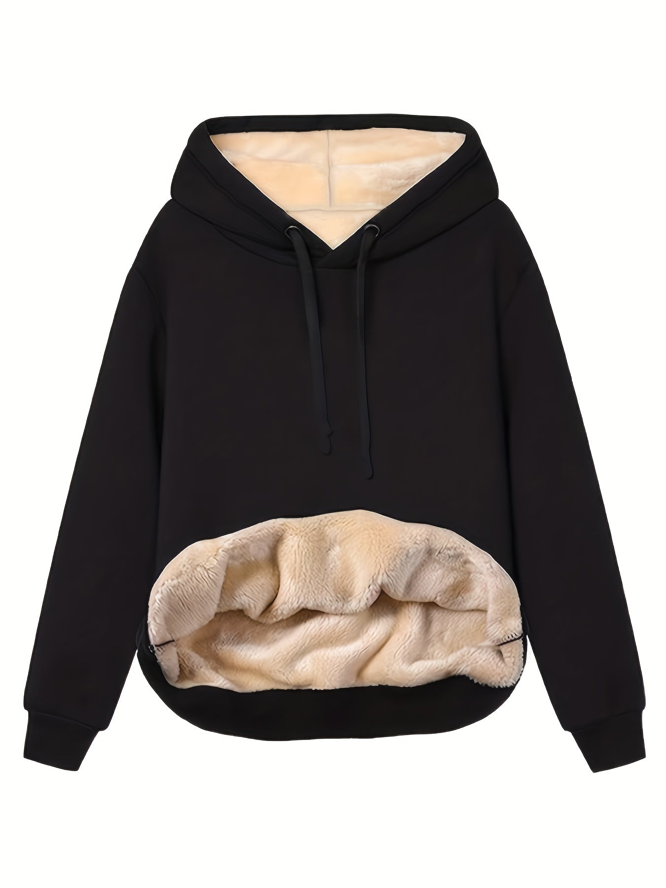 Hættetrøje med fleece