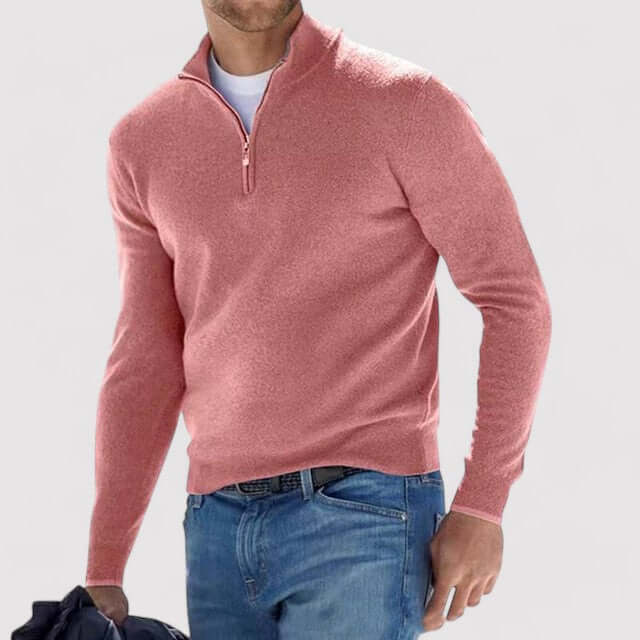 Half-zip sweater til mænd