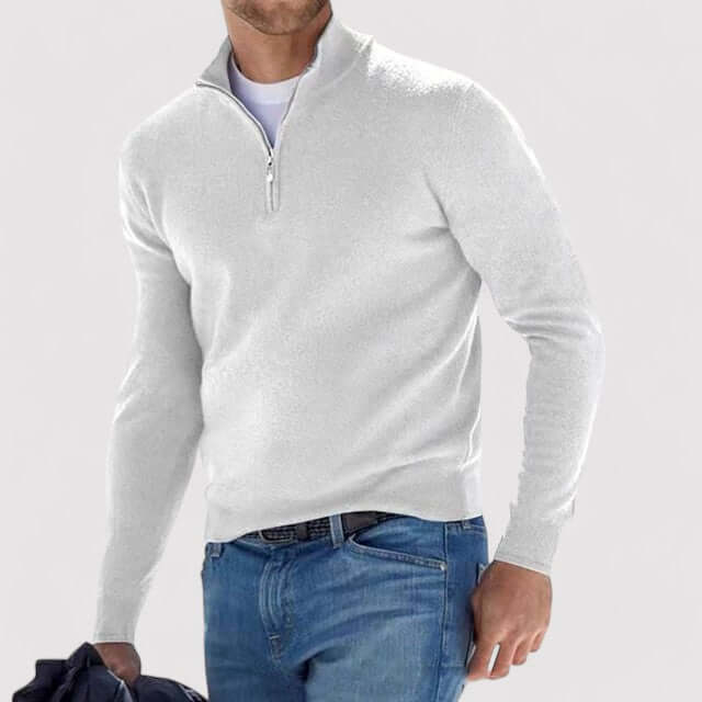 Half-zip sweater til mænd