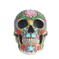Halloween-kranieskulptur i resin til dekoration