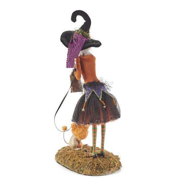 Halloweenfigur | Håndlavet heksedekoration | Resin