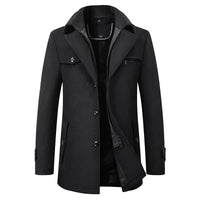 Halvlang peacoat til mænd