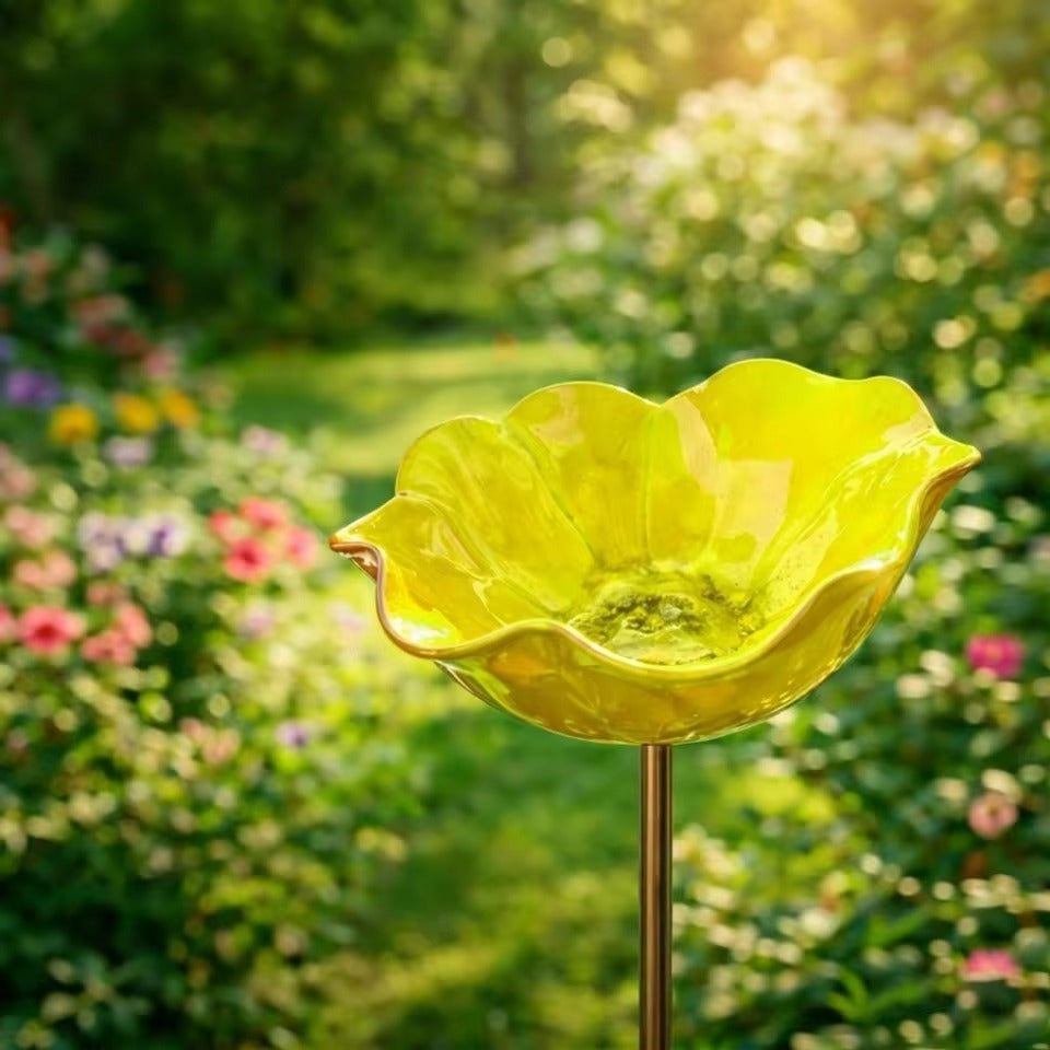 Håndlavet blomsterformet fuglebad – Giv liv til din have