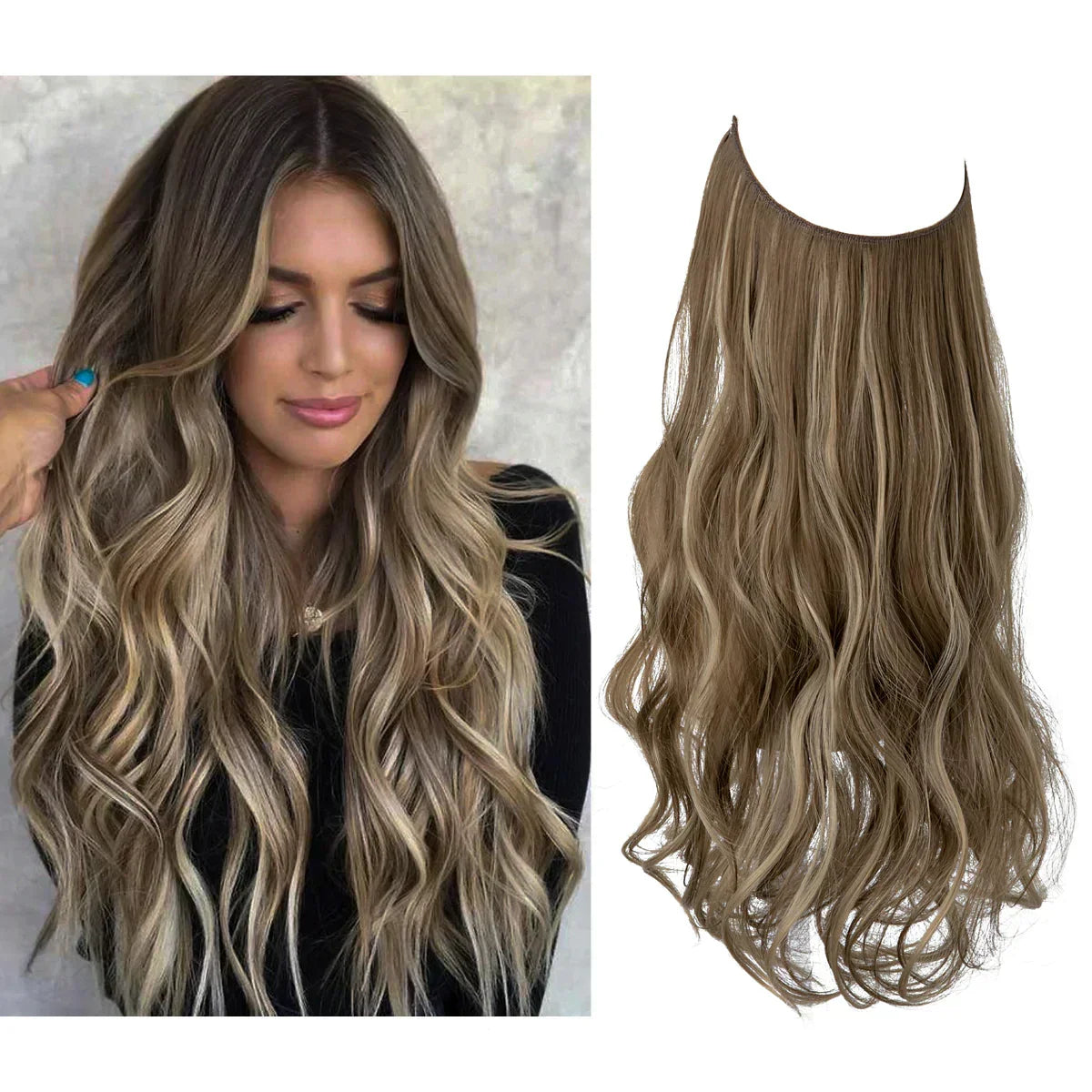 Hårforlængelse i ægte hår - Brun og blond extensions