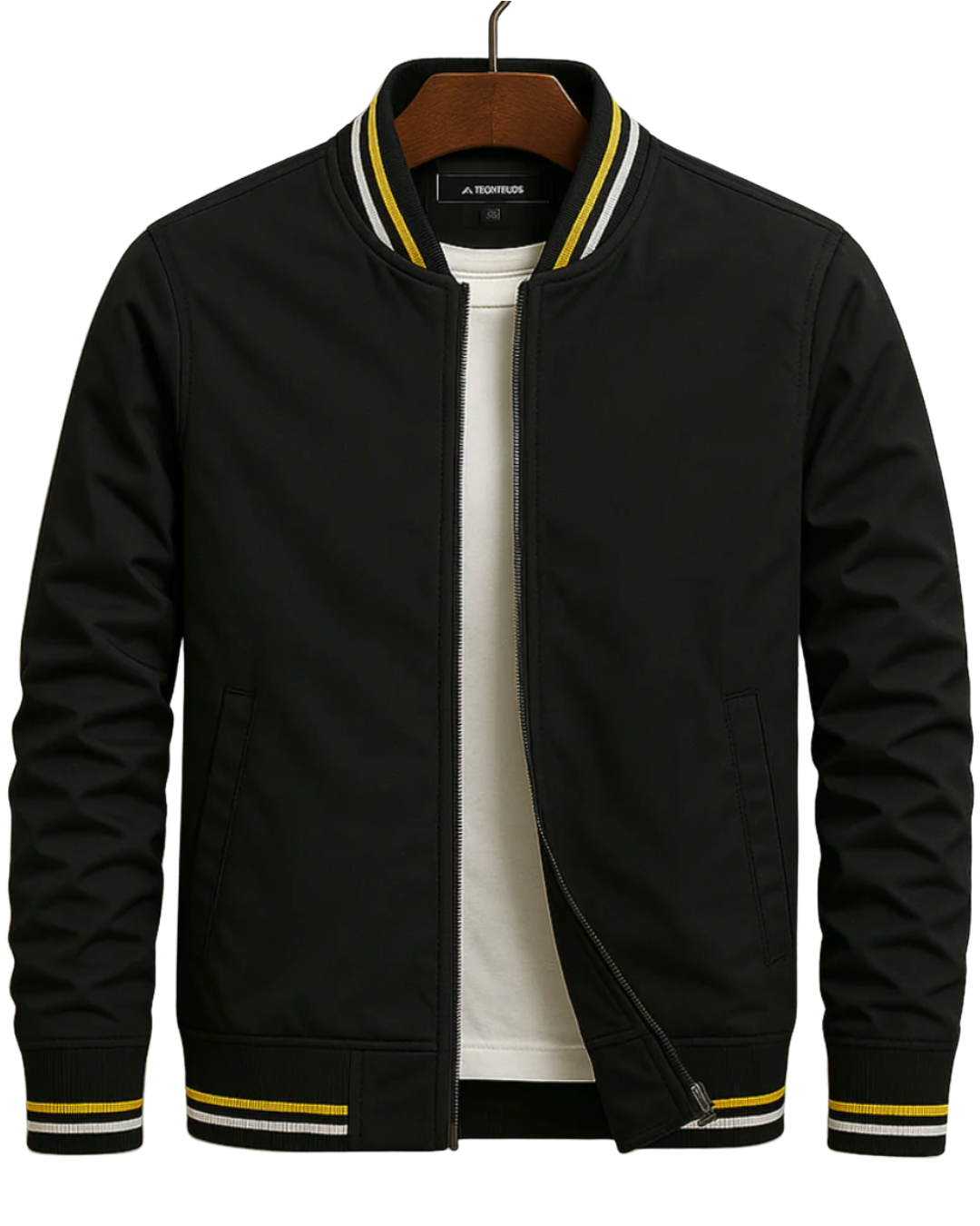 Herre bomberjakke med lynlås