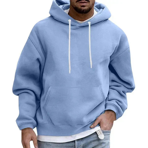 Herre hættepullover med kængurulomme