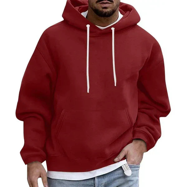 Herre hættepullover med kængurulomme