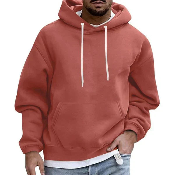 Herre hættepullover med kængurulomme