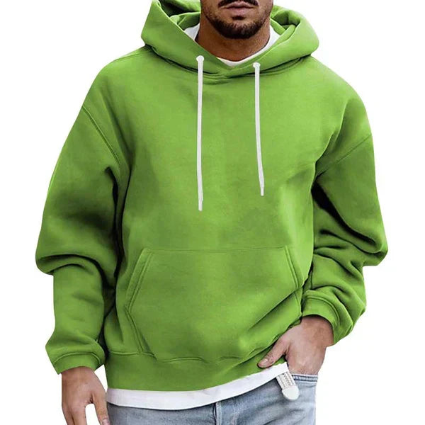 Herre hættepullover med kængurulomme