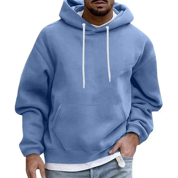 Herre hættepullover med kængurulomme