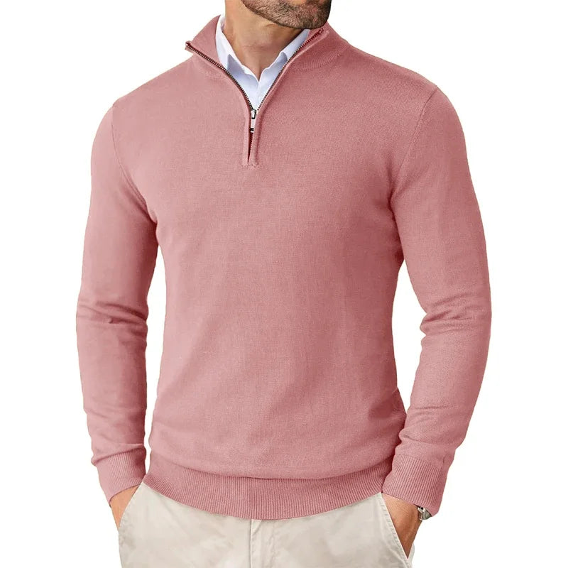 Herre quarter-zip striktrøje