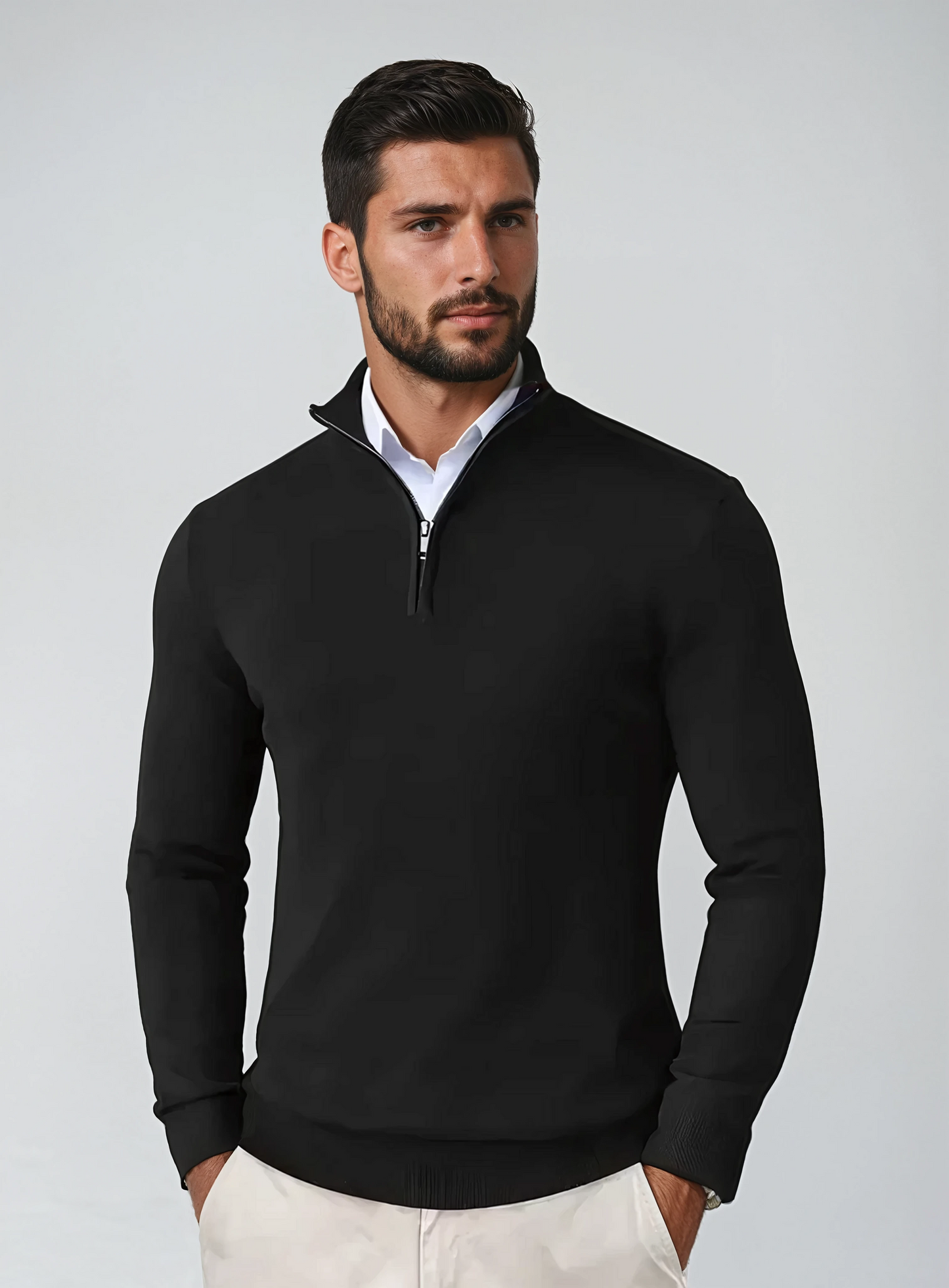 Herre quarter-zip striktrøje