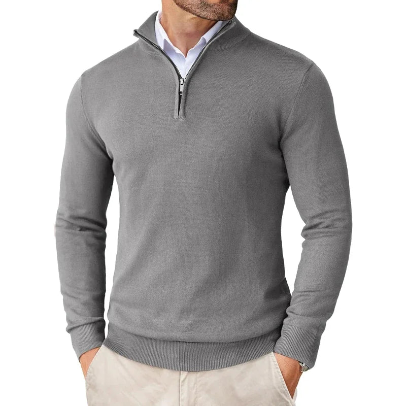 Herre quarter-zip striktrøje