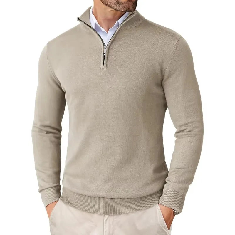 Herre quarter-zip striktrøje