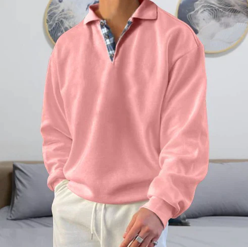 Herre relaxed fit polosweater