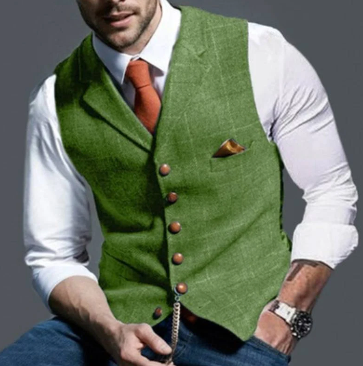 Herre slim fit-habitvest