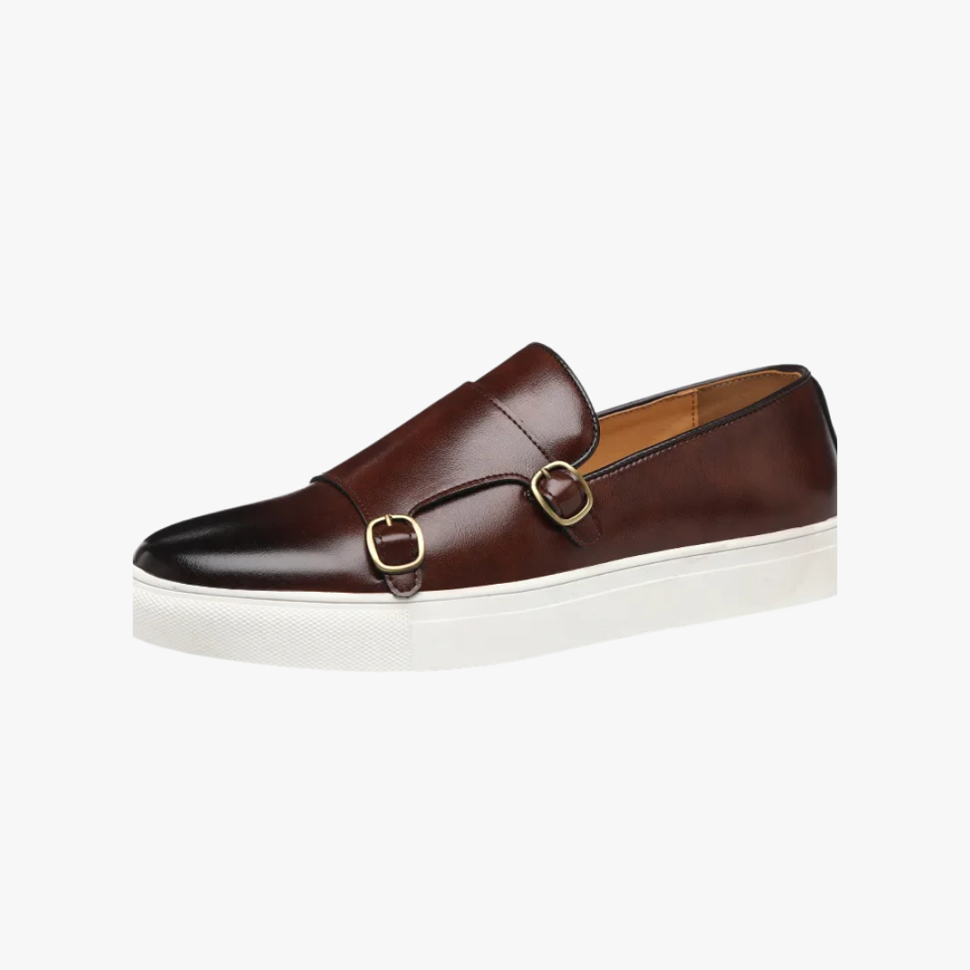Herre slip-on-sneakers med dobbelt munkespænde