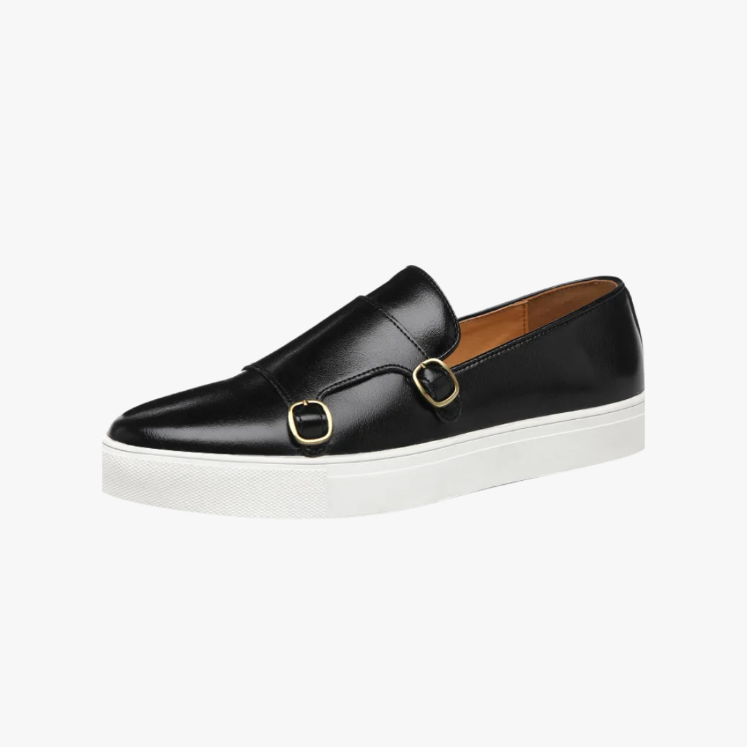 Herre slip-on-sneakers med dobbelt munkespænde