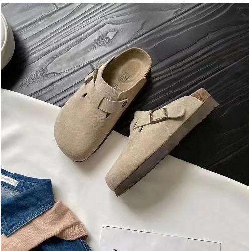 Herre slip-on-træsko med spænde