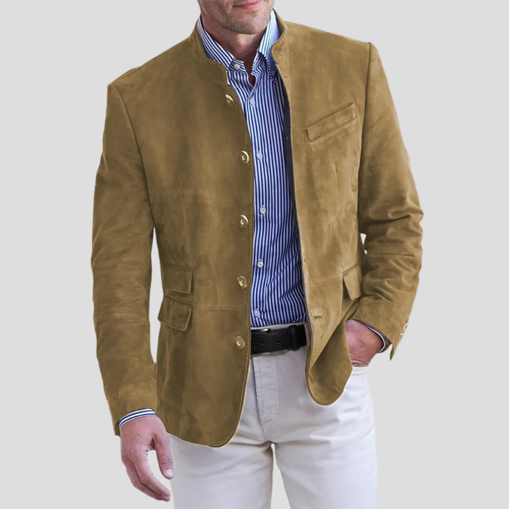 Herreblazer med kinakrave
