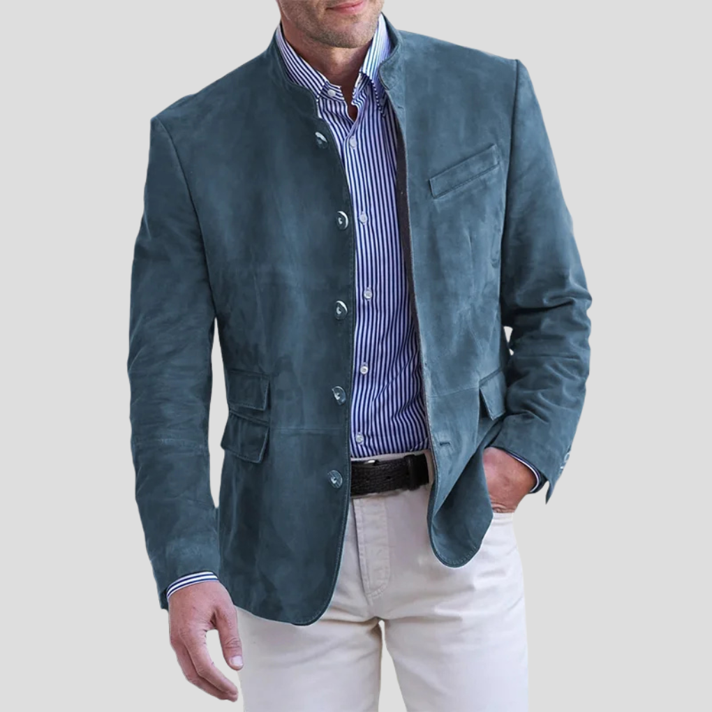 Herreblazer med kinakrave