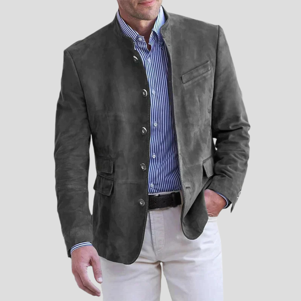 Herreblazer med kinakrave