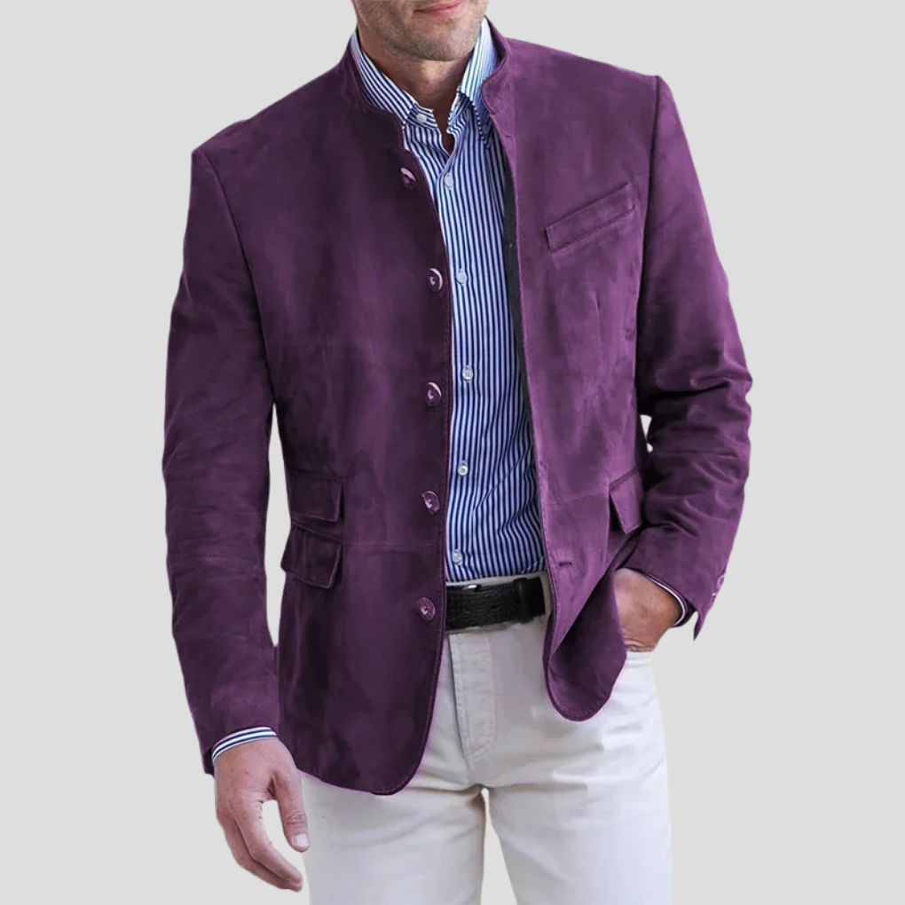 Herreblazer med kinakrave