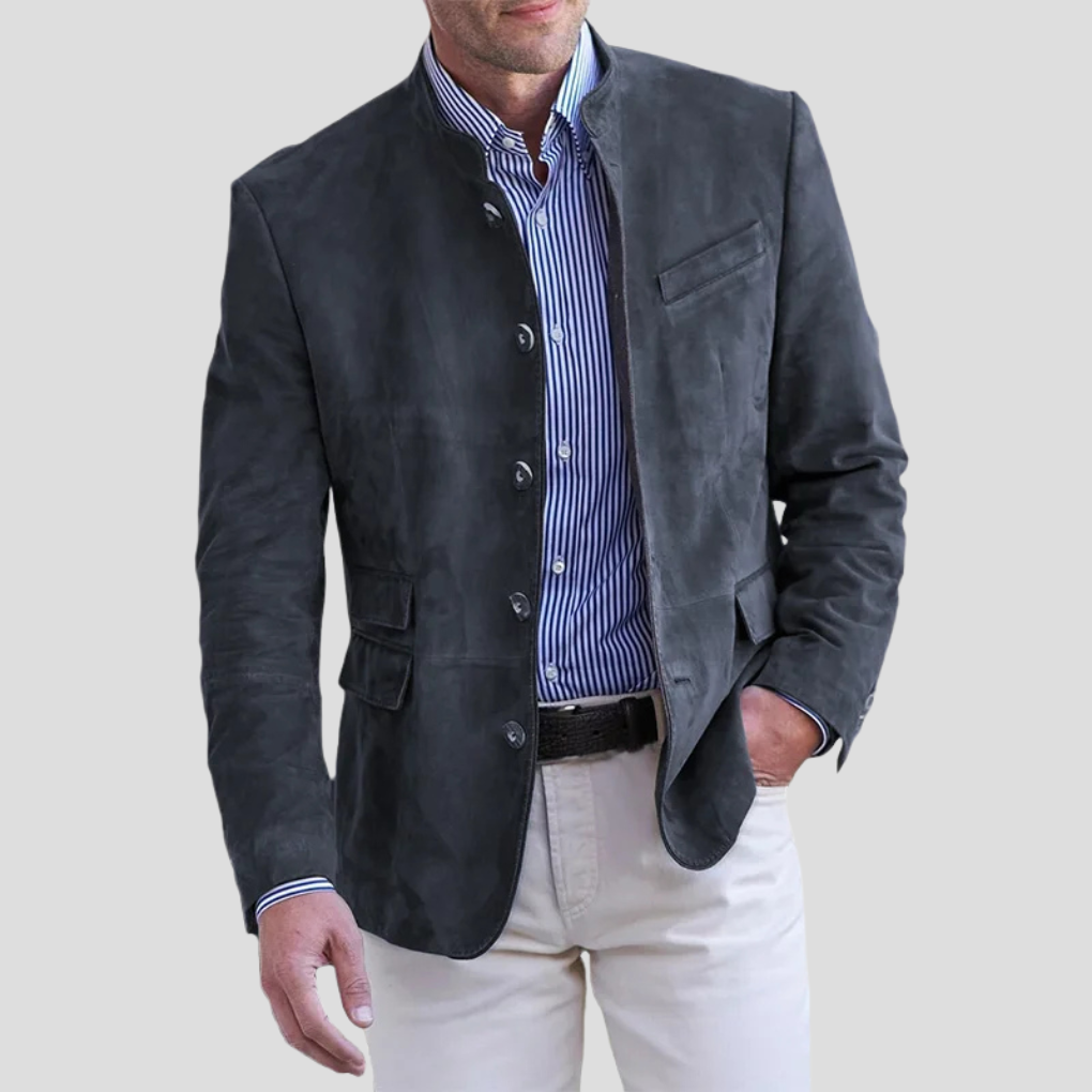 Herreblazer med kinakrave