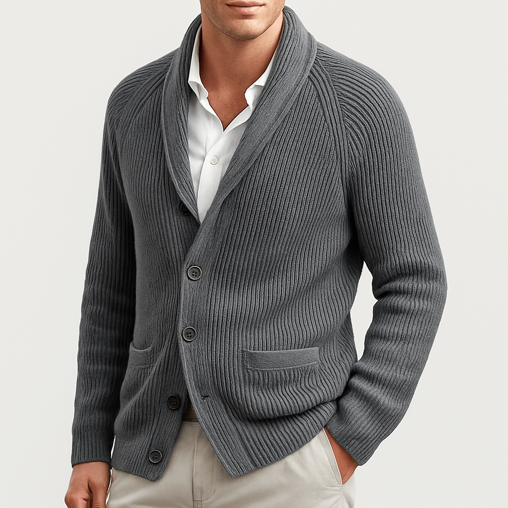 Herrecardigan med knapper