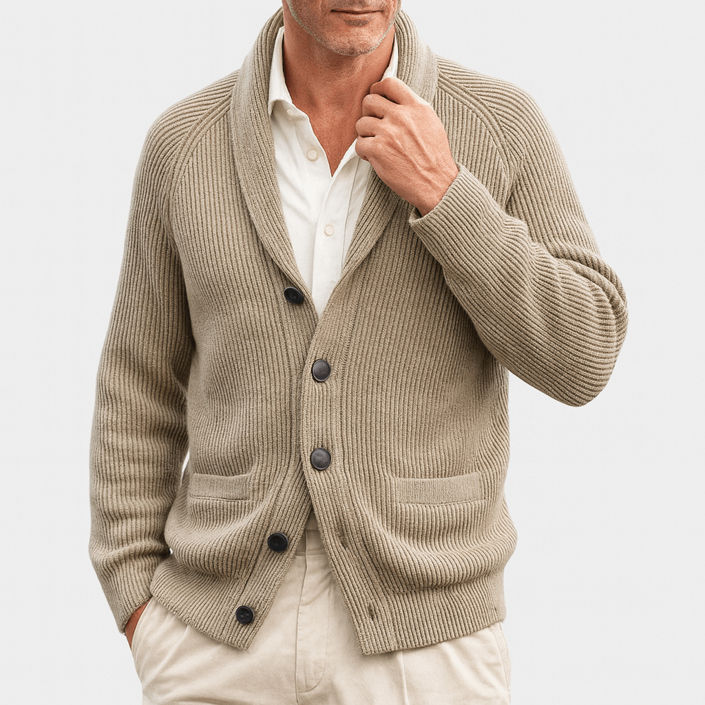 Herrecardigan med knapper